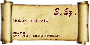 Sebők Szilvia névjegykártya